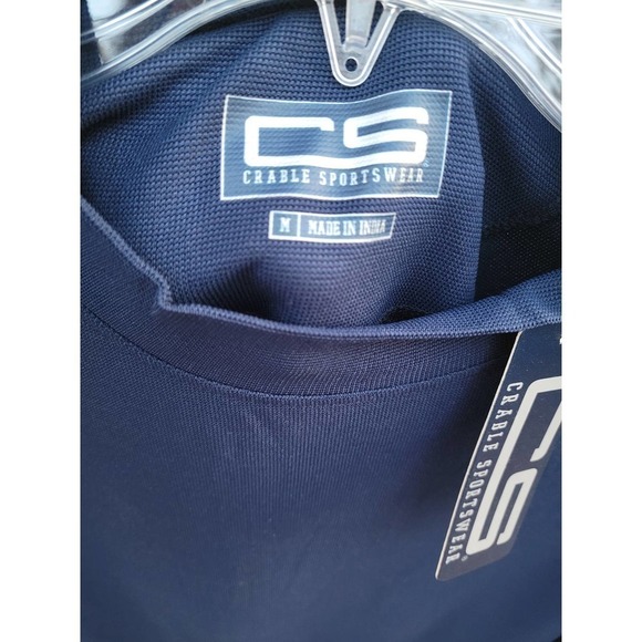 Crable Sportswear Men Medium Blue Short Sleeve Shirt NWT - Picture 4 of 7